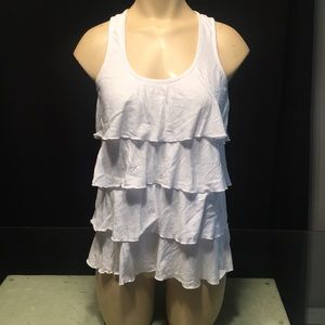 🎀 3 for 20 White ruffle tank